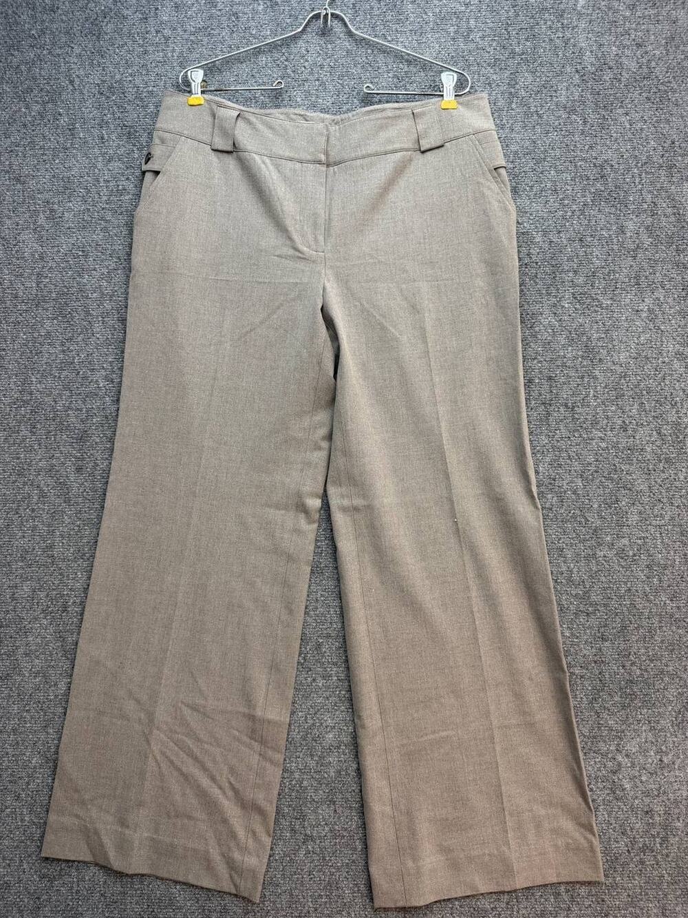 MICHAEL Michael Kors Women 12 Brown Stretch Straight Leg Dress Pants